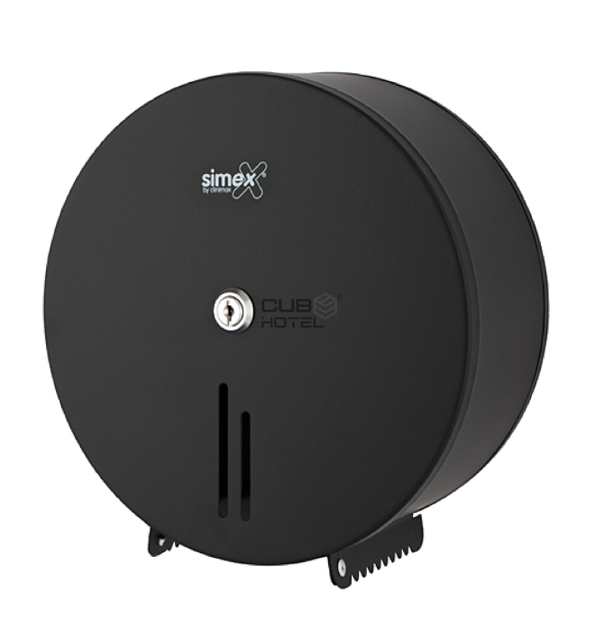 Porta Rollos Industrial - Negro Mate